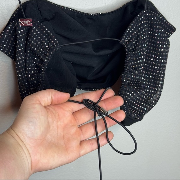 FOR LOVE & LEMONS X VS All That Glitters Black Cropped Tank Top - Picture 8 of 9